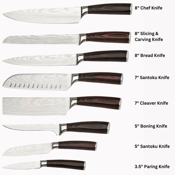 Premium Japanese Knife Set Chefs Knives - Picture 6 of 16